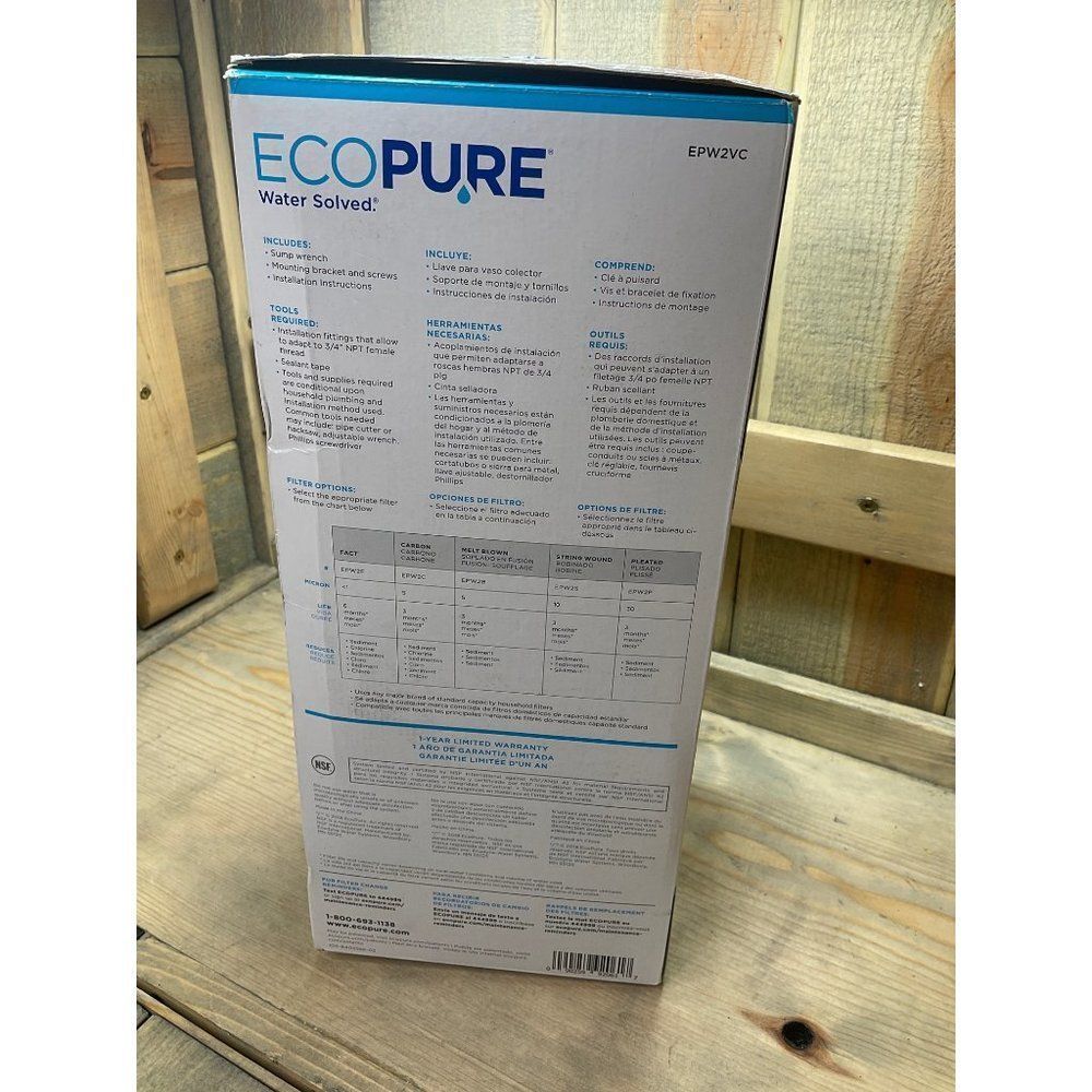 ECOPURE EPW2VC Universal Standard Capacity Whole House Water Filter Housing - Picture 2 of 5